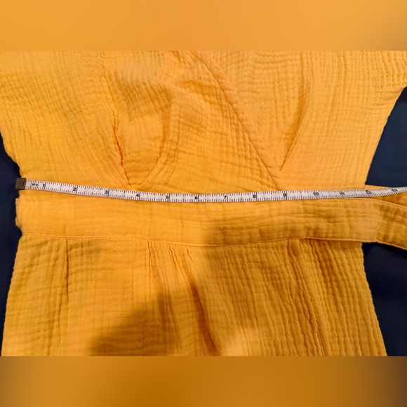 Marine Layer Yellow Cotton Wrap Dress Size XS - Picture 12 of 13